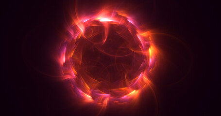 3D rendering abstract round light background