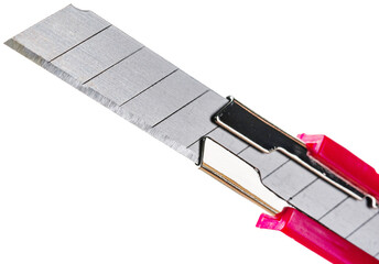 paper knife close-up on a white background