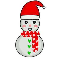 snowman with christmas tree