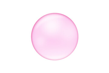 pink bubble isolated on white