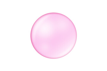 pink bubble isolated on white