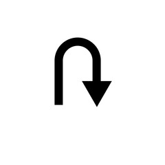 Graphic flat turn around icon for your design and website