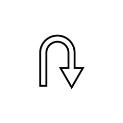 Graphic flat turn around icon for your design and website