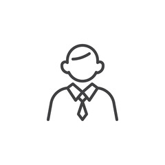 Businessman avatar line icon