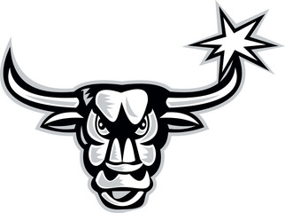 Texas Longhorn Bull Retro
