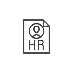 Human resources line icon