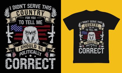 Veteran T-shirt Design Vector