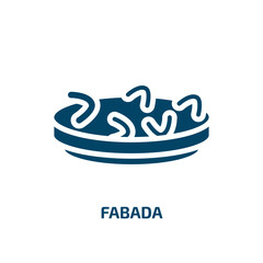 fabada icon from culture collection. Filled fabada, spanish, food glyph icons isolated on white background. Black vector fabada sign, symbol for web design and mobile apps