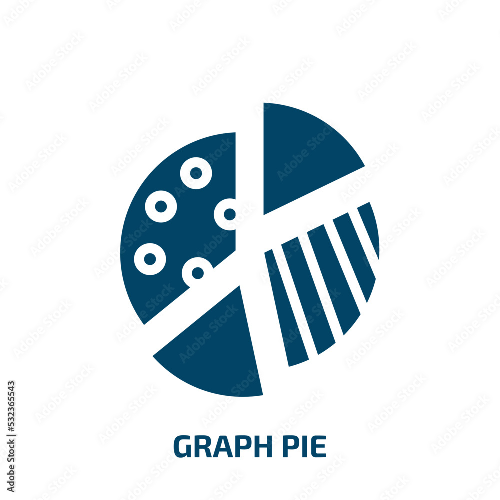 Poster graph pie icon from business and analytics collection. filled graph pie, pie, graph glyph icons isol
