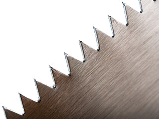 metal saw blade close up