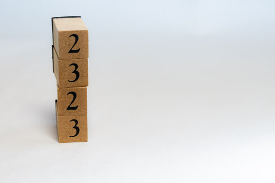 木ブロック　数字　Number　2323