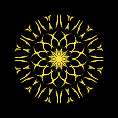 Vintage Ornamental golden circle. Greeting cards. Wedding invitations. Retro style. Vector logo template, labels and badges. Vector EPS10