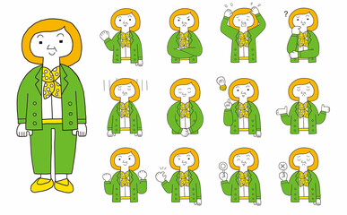 中堅　女性　ビジネスパーソンのセット