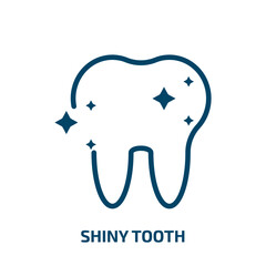 shiny tooth icon from dentist collection. Filled shiny tooth, medical, dental glyph icons isolated on white background. Black vector shiny tooth sign, symbol for web design and mobile apps