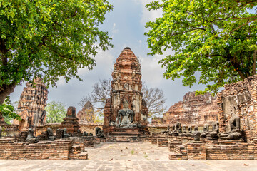 Naklejka premium Buddhas at Changwat, Ayutthaya