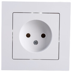 electric power socket isolated on white background