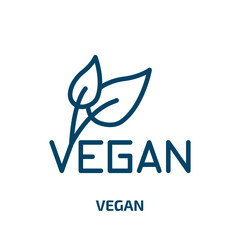 vegan icon from food collection. Filled vegan, vegetarian, diet glyph icons isolated on white background. Black vector vegan sign, symbol for web design and mobile apps