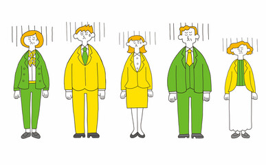 ビジネスパーソンのセット　がっかり