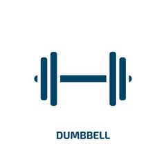 dumbbell icon from health and medical collection. Filled dumbbell, fitness, weight glyph icons isolated on white background. Black vector dumbbell sign, symbol for web design and mobile apps