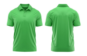 Polo shirt, Short Sleeve, 2 Button, Pique fabric. Texture ( 3d rendered ) Green