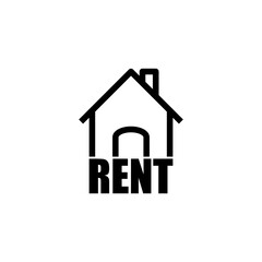 For rent house concept isolated on white background