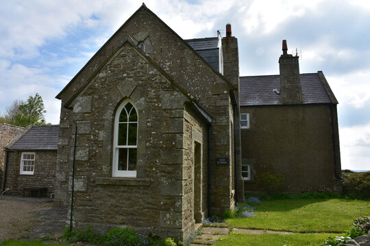 Old Stone School House on a Spring Day