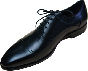 Single Mens Leather Black Shoe