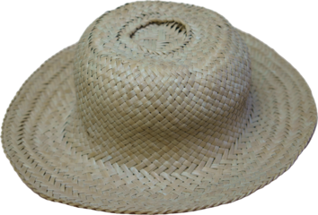 straw hat isolated on white