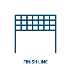 finish line icon from startup stategy and success collection. Filled finish line, finish, race glyph icons isolated on white background. Black vector finish line sign, symbol for web design and mobile