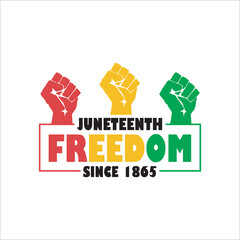 junteenth freedom since 1865 eps design