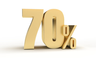 70 percent in 3d rendering isolated