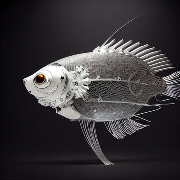 metal robot fish