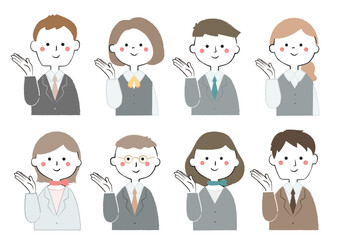 ジネスマンとOLのアイコン　案内　お知らせ