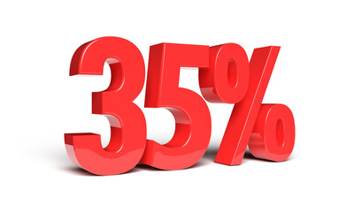 35 percent in 3d rendering isolated