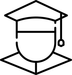 graduation icon vector