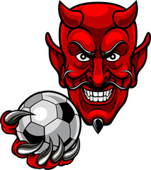 Devil Soccer Football Mascot