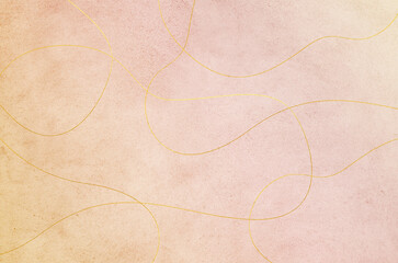 Graceful watercolor washi paper textures for backgrounds and frames. Pastel colored washi paper texture with elegant golden wavy line pattern.