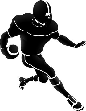 recommend clip art: Silhouette American Football Player