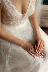 Wedding nude manicure, fresh bride's manicure for wedding day
