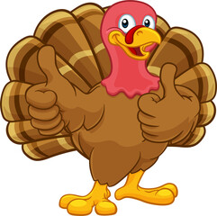 Turkey Thanksgiving or Christmas Cartoon Character