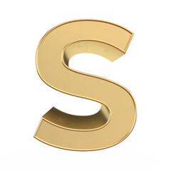 Gold 3d letter S