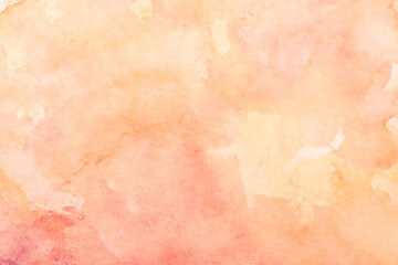 Obraz na płótnie Canvas Abstract painted watercolor pastel pink orange decorative textured background.