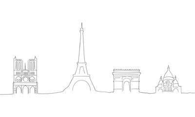 Obraz premium Skyline City Paris France
