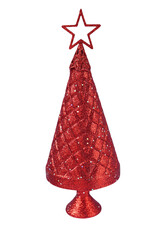 red christmas tree ornament  isolated on transparency photo png file 