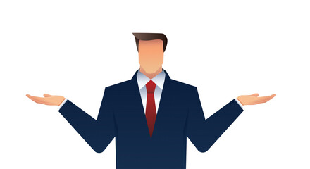 businessman in doubt