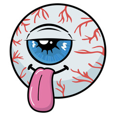 Big blood eye ball monster cartoon
