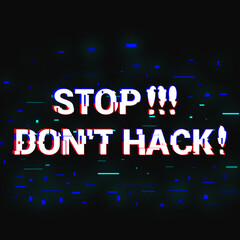 warning sign, not to attack the system