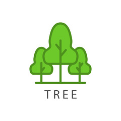 Plant tree logo vector flat style