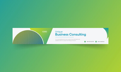 Gradient business linkedin banner cover image design template