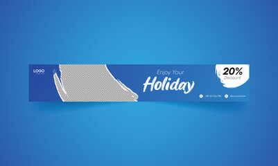 Travel and tour linkedin personal cover photo design template